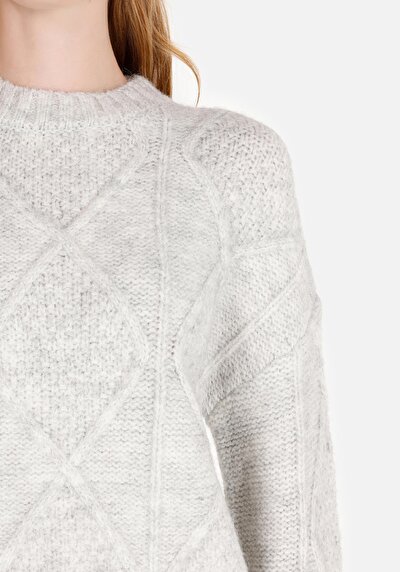 Image de Pull Gris Regular Fit Manches Longues  Femme