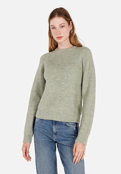 Image de Pull Vert Regular Fit Manches Longues  Femme