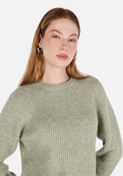 Image de Pull Vert Regular Fit Manches Longues  Femme