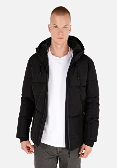 Afficher les détails de Veste Noir Slim Fit Manches Longues  Polyester Homme