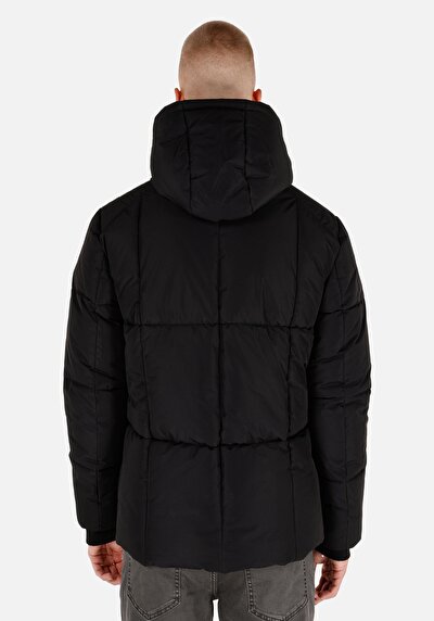 Afficher les détails de Veste Noir Slim Fit Manches Longues  Polyester Homme