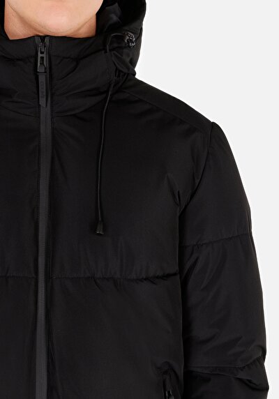 Afficher les détails de Veste Noir Slim Fit Manches Longues  Polyester Homme