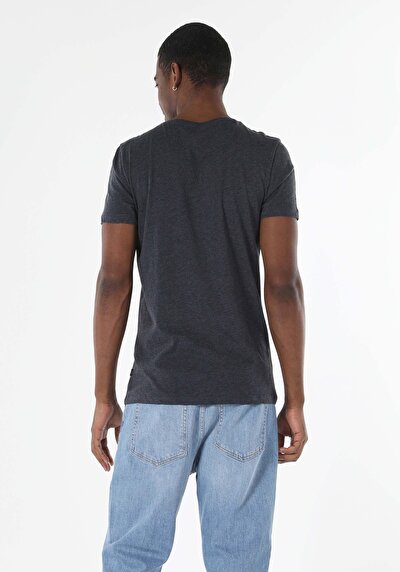 Image de T-shirt À Manches Courtes Marine Slim Fit Homme
