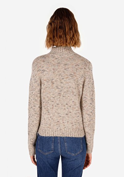 Afficher les détails de Pull Beige Slim Fit Manches Longues  Femme