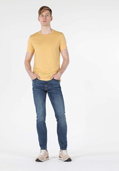 Image de T-shirt À Manches Courtes Jaune Classic Fit Homme