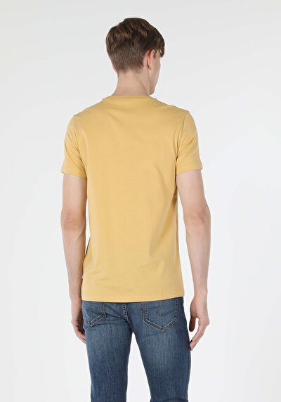 Image de T-shirt À Manches Courtes Jaune Classic Fit Homme