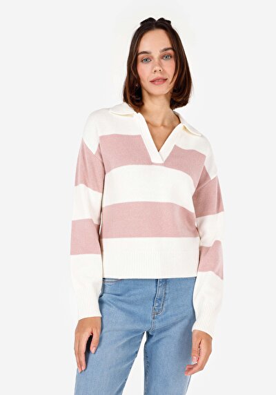 Image de Pull Rose Slim Fit Manches Longues  Femme
