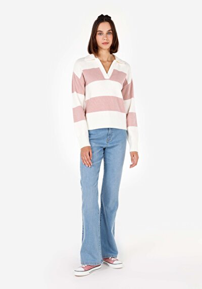 Image de Pull Rose Slim Fit Manches Longues  Femme