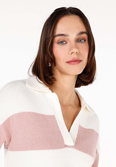 Image de Pull Rose Slim Fit Manches Longues  Femme