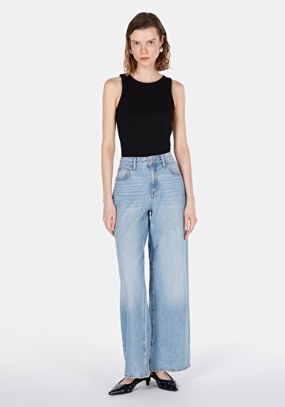 Image de 970 Berry Pantalon    En Jean Regular Fit Femme