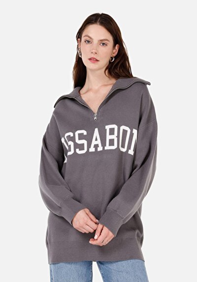 Image de Pull Gris Comfort Fit Manches Longues  Femme