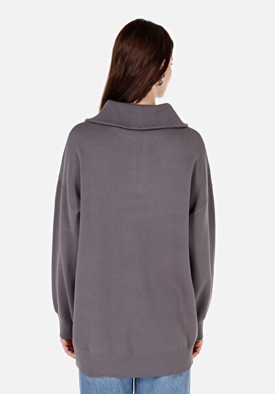 Image de Pull Gris Comfort Fit Manches Longues  Femme