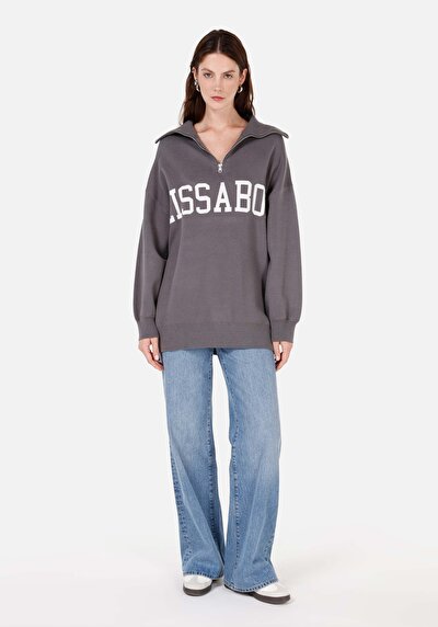 Image de Pull Gris Comfort Fit Manches Longues  Femme
