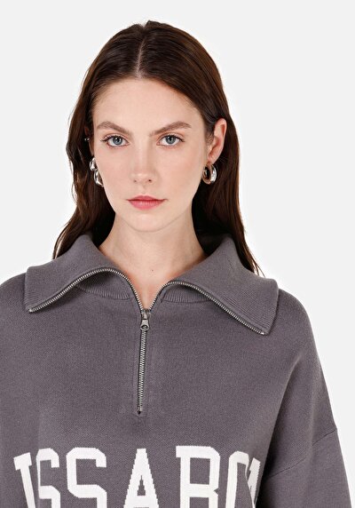 Image de Pull Gris Comfort Fit Manches Longues  Femme