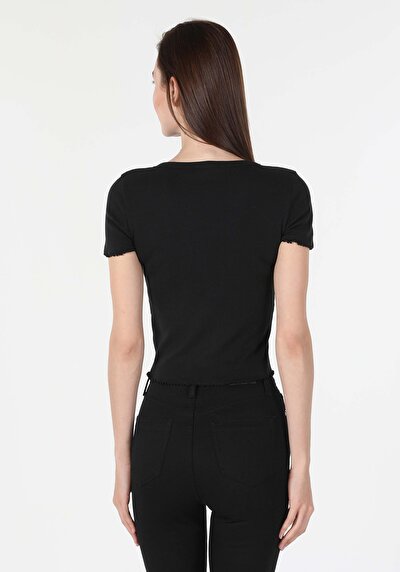 Image de T-shirt À Manches Courtes Noir   Femme