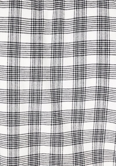 Afficher les détails de Chemise À Manches Longues Ecru Slim Fit Plaid Sergé Homme