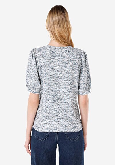Image de T-shirt À Manches Courtes Multicolou Regular Fit Droit Femme