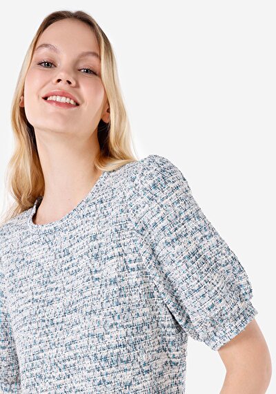 Image de T-shirt À Manches Courtes Multicolou Regular Fit Droit Femme