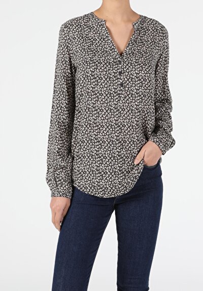 Image de Chemise À Manches Longues Anthracite Blouse   Femme