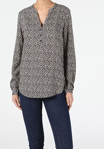 Image de Chemise À Manches Longues Anthracite Blouse   Femme