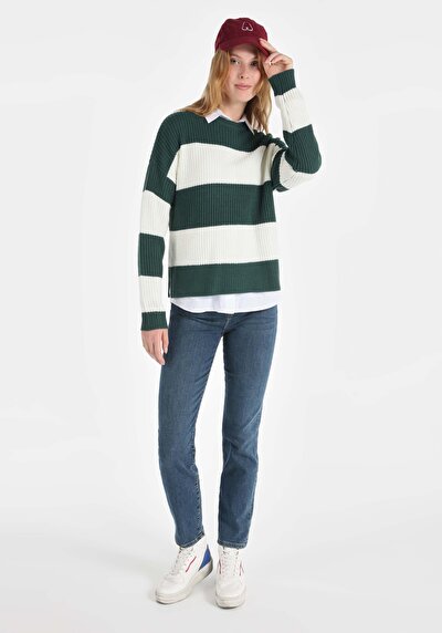 Image de Pull Vert Regular Fit   Femme