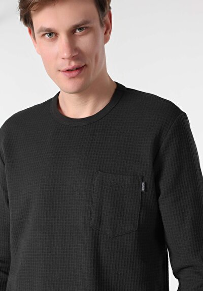 Image de T-shirt À Manches Longues Gris Homme