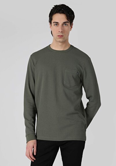 Image de T-shirt À Manches Longues Vert   Homme