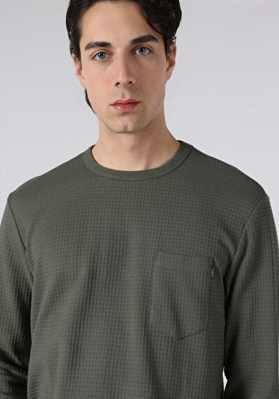 Image de T-shirt À Manches Longues Vert   Homme