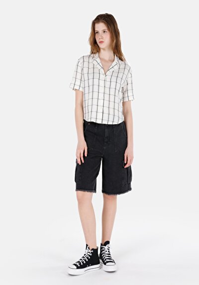 Image de Chemise À Manches Courtes Ecru  Regular Fit Femme