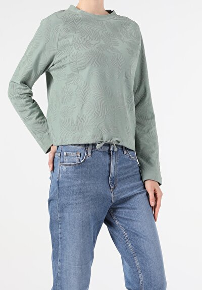 Image de T-shirt À Manches Longues Vert Regular Fit Femme