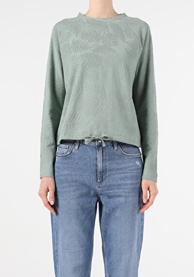 Image de T-shirt À Manches Longues Vert Regular Fit  Femme