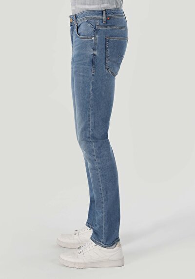 Image de 044 Karl Pantalon Bleu   En  Straight Fit Homme