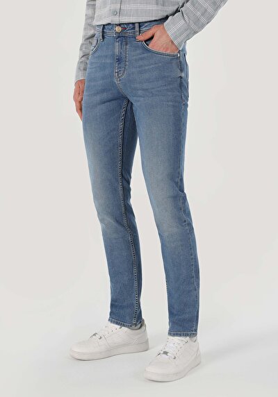 Image de 044 Karl Pantalon Bleu En Straight Fit Homme