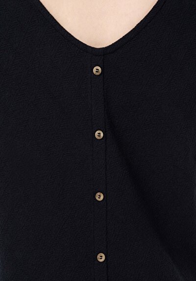 Image de T-shirt À Manches Courtes Noir Regular Fit Imprimé Femme
