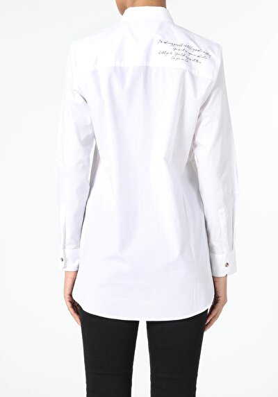 Image de Chemise À Manches Longues Blanc Regular Fit   Femme