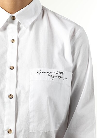 Image de Chemise À Manches Longues Blanc Regular Fit Femme