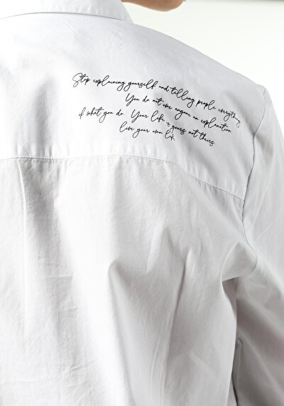 Image de Chemise À Manches Longues Blanc Regular Fit   Femme