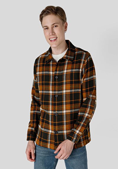 Image de Chemise À Manches Longues Vert Regular Fit Homme