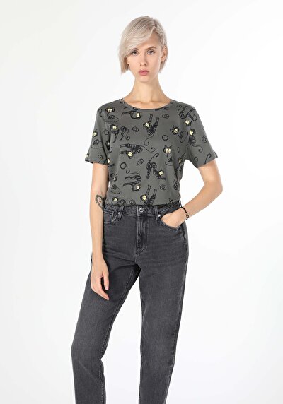 Image de T-shirt À Manches Courtes Anthracite Femme
