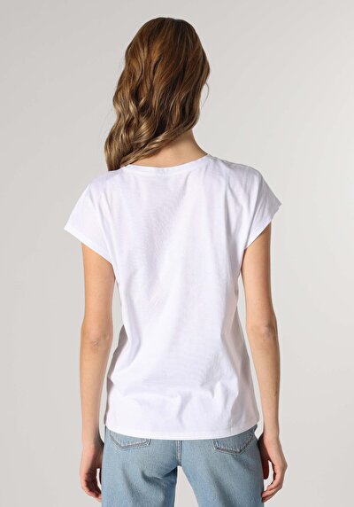 Image de T-shirt À Manches Courtes Blanc Regular Fit Femme