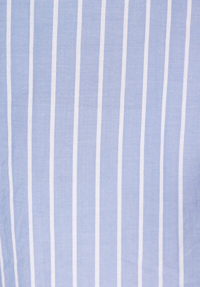 Image de Chemise À Manches Longues Bleu Fashion Fit Rayé Satin Femme