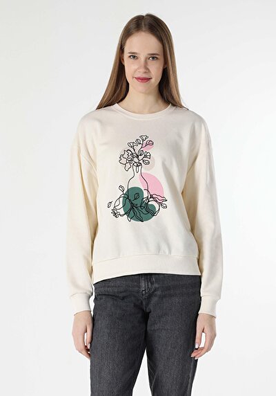 Afficher les détails de Pull-over Ecru Regular Fit  Femme