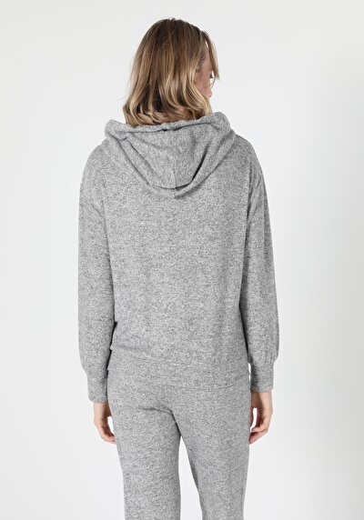 Image de T-shirt À Manches Longues Gris Regular Fit Femme