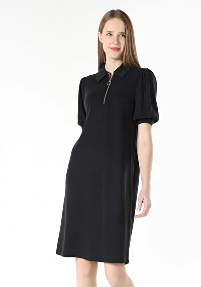 Image de Robe Noir Regular Fit    Femme