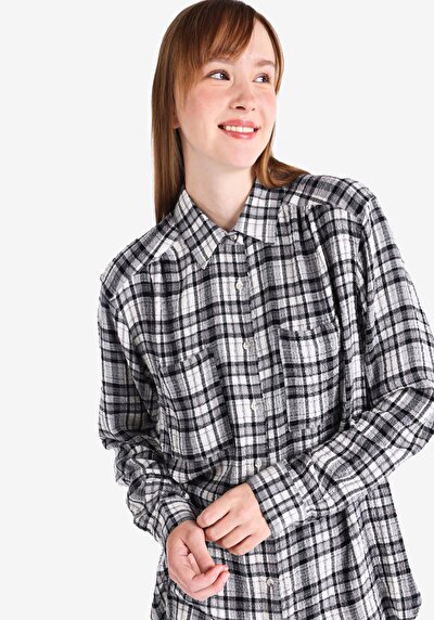 Image de Chemise À Manches Longues Noir Regular Fit   Femme