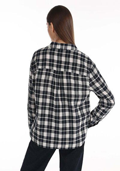 Image de Chemisier À Manches Longues Marine Regular Fit Femme