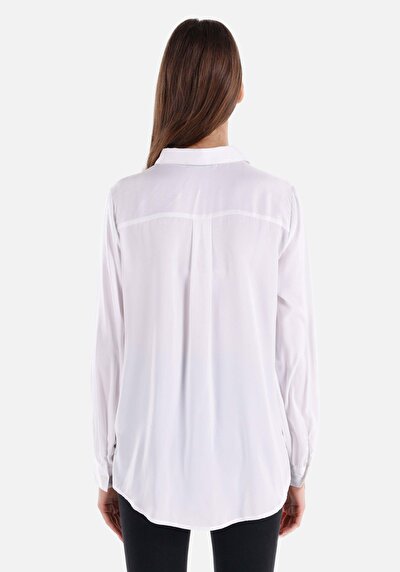 Image de Chemise À Manches Longues Blanc Regular Fit Femme