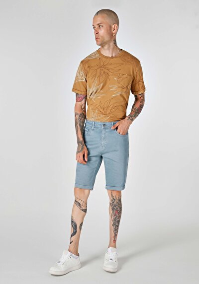 Image de Short Bleu Regular Fit Homme