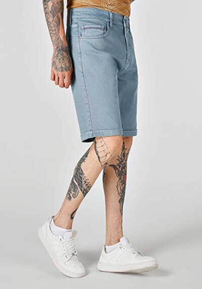 Image de Short Bleu Regular Fit Homme