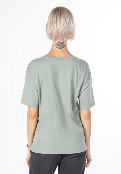 Image de T-shirt À Manches Courtes Vert Femme